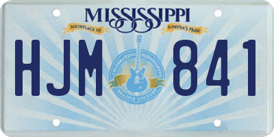 MS license plate HJM841