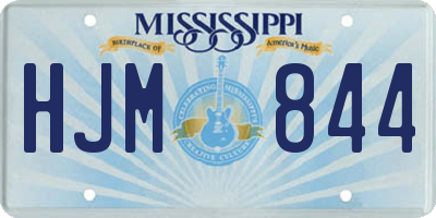 MS license plate HJM844