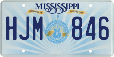 MS license plate HJM846
