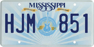 MS license plate HJM851