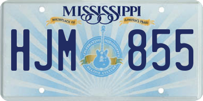 MS license plate HJM855