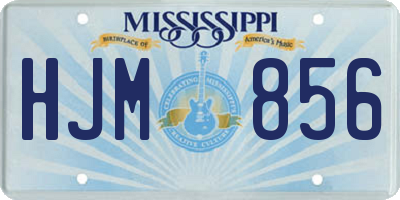 MS license plate HJM856