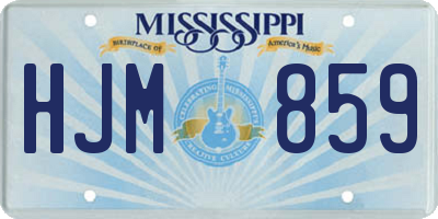 MS license plate HJM859
