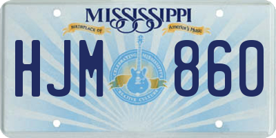 MS license plate HJM860