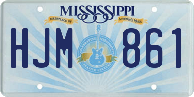 MS license plate HJM861