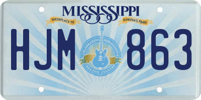 MS license plate HJM863