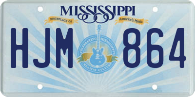 MS license plate HJM864