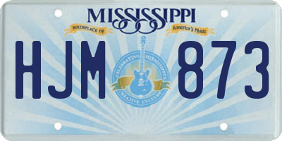 MS license plate HJM873