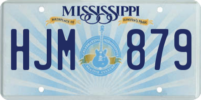 MS license plate HJM879