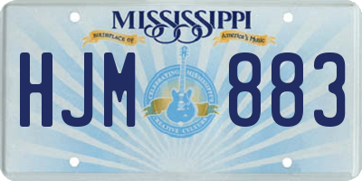 MS license plate HJM883