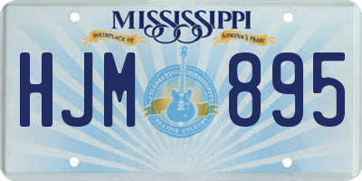 MS license plate HJM895