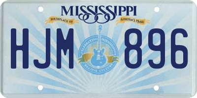 MS license plate HJM896