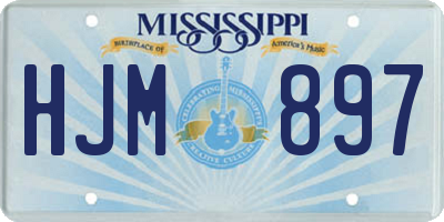 MS license plate HJM897
