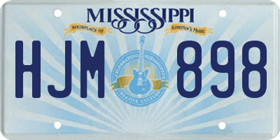 MS license plate HJM898