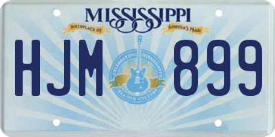 MS license plate HJM899