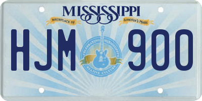 MS license plate HJM900
