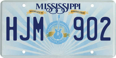 MS license plate HJM902