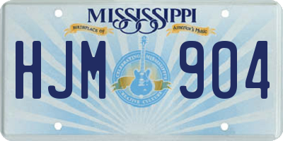 MS license plate HJM904