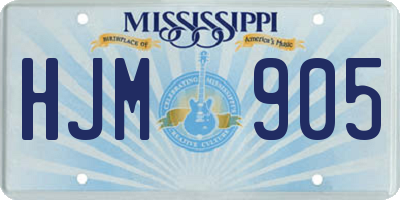 MS license plate HJM905