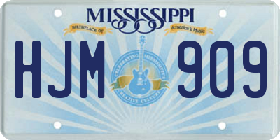 MS license plate HJM909