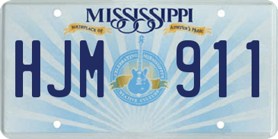 MS license plate HJM911