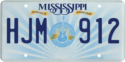 MS license plate HJM912