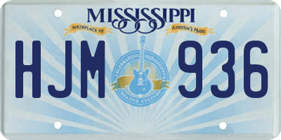 MS license plate HJM936