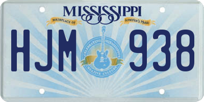 MS license plate HJM938