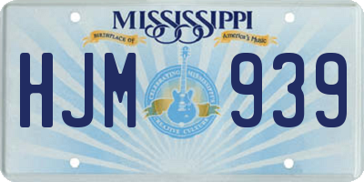 MS license plate HJM939