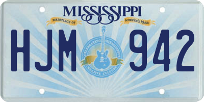 MS license plate HJM942