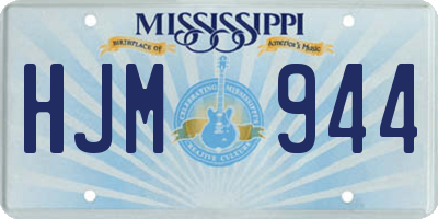 MS license plate HJM944