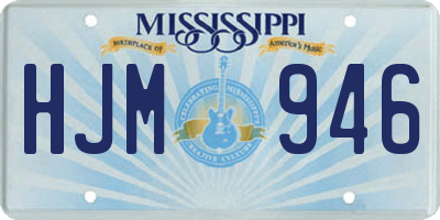 MS license plate HJM946