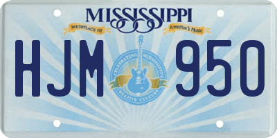 MS license plate HJM950