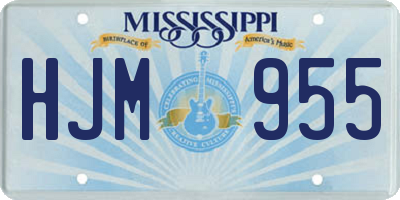 MS license plate HJM955