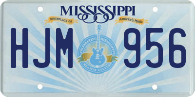 MS license plate HJM956