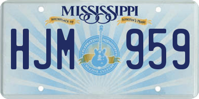 MS license plate HJM959