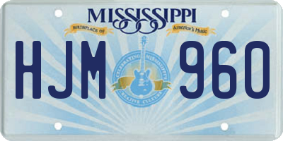 MS license plate HJM960