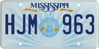 MS license plate HJM963