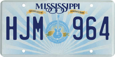 MS license plate HJM964