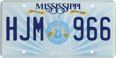 MS license plate HJM966