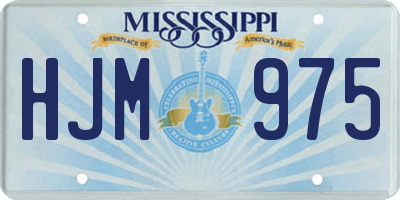 MS license plate HJM975
