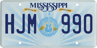 MS license plate HJM990