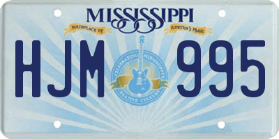 MS license plate HJM995