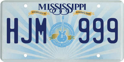 MS license plate HJM999
