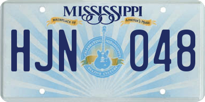 MS license plate HJN048