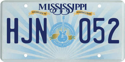 MS license plate HJN052
