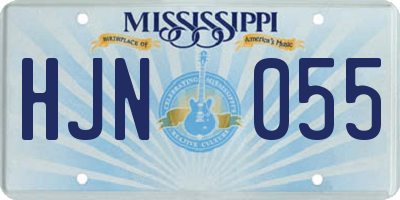MS license plate HJN055