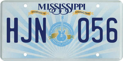 MS license plate HJN056