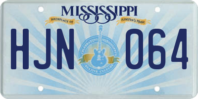 MS license plate HJN064