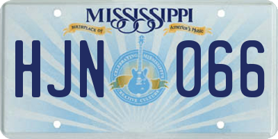 MS license plate HJN066